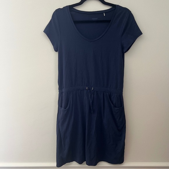 Toad&Co Dresses & Skirts - Toad&Co Womens Medium Navy Blue Organic Cotton Blend T-Shirt Dress Pockets‎